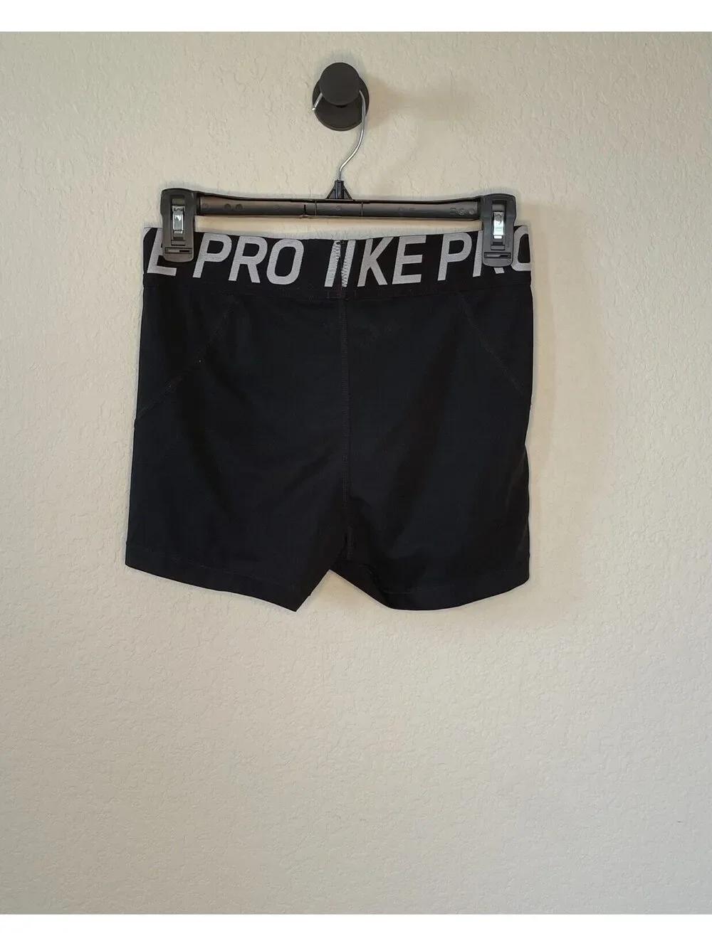 Nike Pro Compression Training Shorts Black White Logo Women's Large